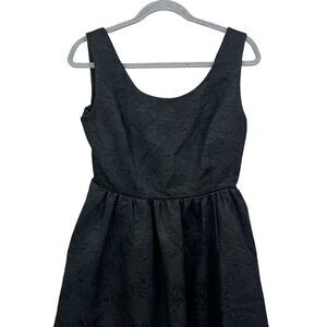 Princess Vera Wang Women Dress Floral Scoop Neck Sleeveless Metallic Black Sz 9*